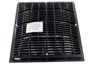 WaterWay Main Drain Frame & Grate, 12 in. Square, Black (640-4721)