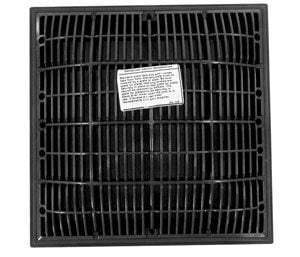 WaterWay Main Drain Frame & Grate, 12 in. Square, Dark Gray (640-4729)