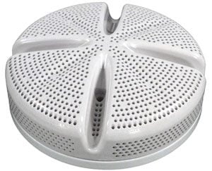 WaterWay Ultra Suction 6 in. Wall Drain w/1.5 in. Thr. Wall Fitting, White (640-8240)