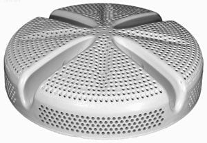 WaterWay Ultra Suction 6 in. Wall Drain w/2 in. Insider Fitting, White (640-8250) - Obsolete