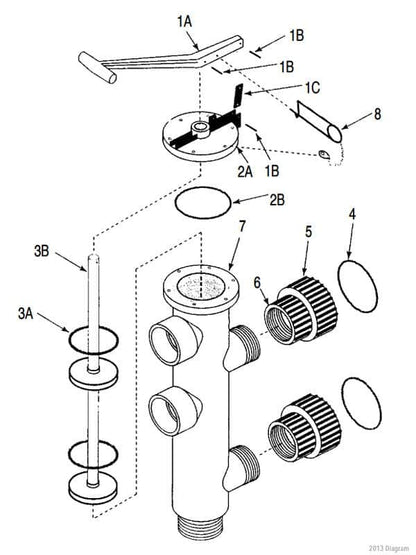 Sta-Rite Push Pull Backwash Valve Parts