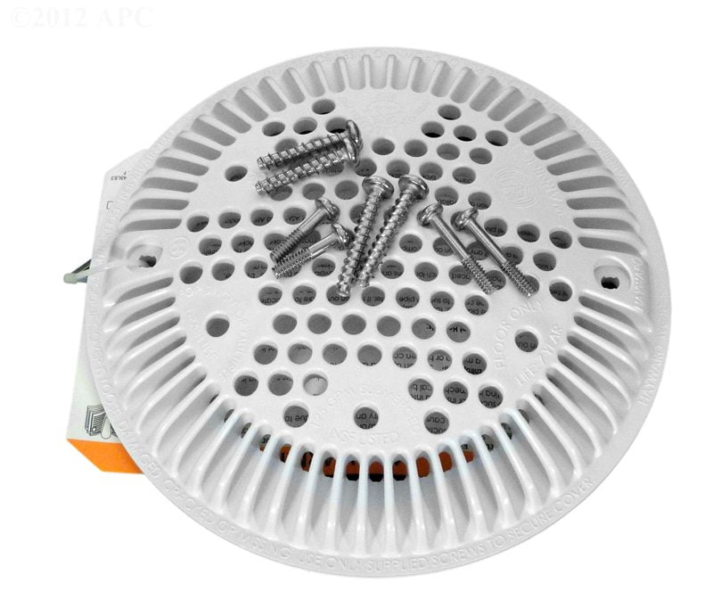Hayward Anti-Vortex Main Drain Cover, Floor , White, VGB Approved (WGX1048E)