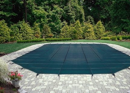 Arctic Armor Green Mesh Safety Cover, 16x36 ft. Pool Size, 5x5 ft. Strap Grid (WS725G)
