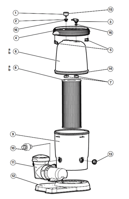 Hayward XStream Cartridge Filter Parts