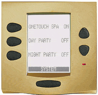 Jandy® AquaLink® RS One Touch Faceplate Kit, Brass Satin with Black Buttons (7988) - Obsolete