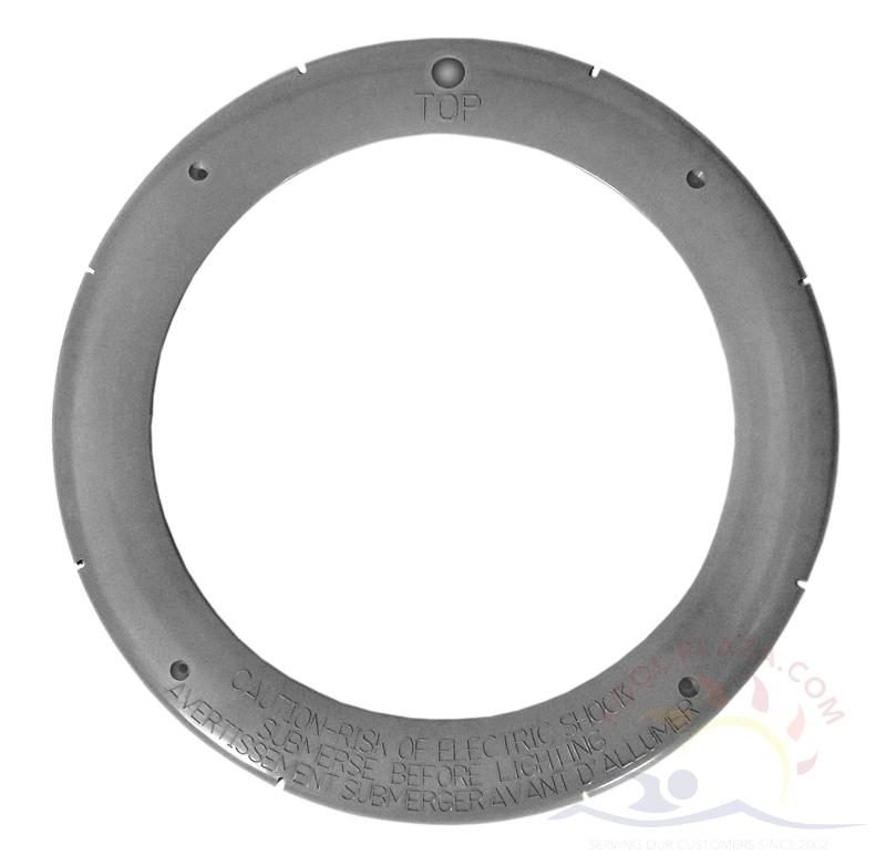 02 - Pentair Amerlite Large Plastic Face Ring, Gray, for SS Rim (79212165)