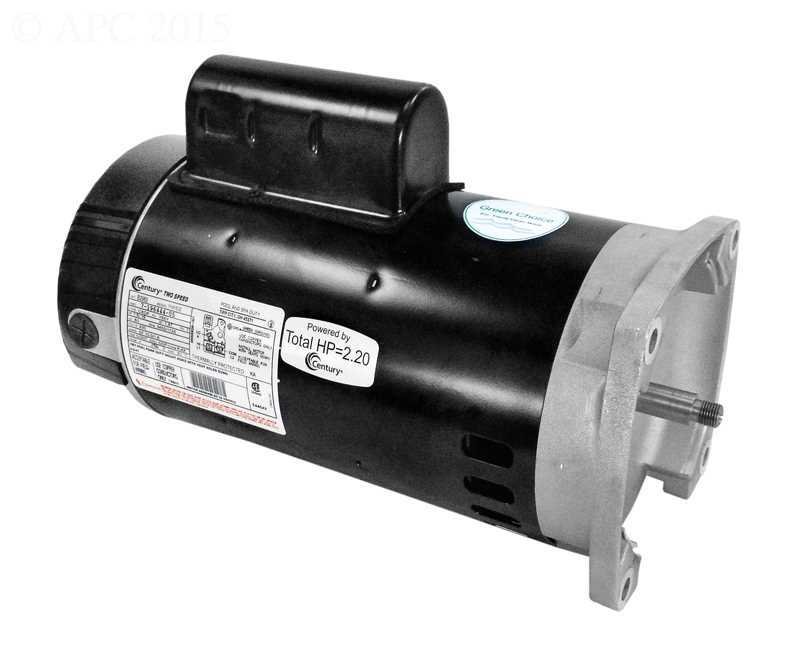 01 - Sta-Rite® SuperMax® Pump Motor, 1.5 HP, 230v, 2-Speed (for 2.0 HP 2-speed) Square Flange (B983)
