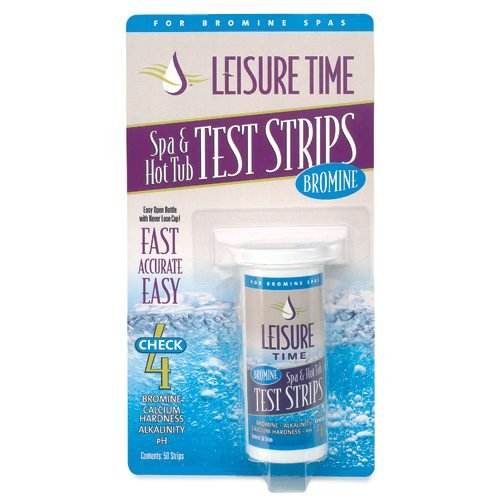 Leisure Time 4-Way Test Strips, Bromine, Calcium, Alkalinity, pH, Bottle of 50 (45005A)