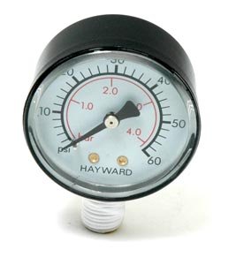 Hayward Perflex EC30/EC40 Pressure Gauge Bottom Mount (ECX27081)