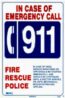 Nassco Emergency 911 Sign (SW8)