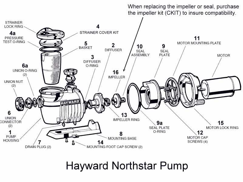 Hayward Northstar Pump Parts
