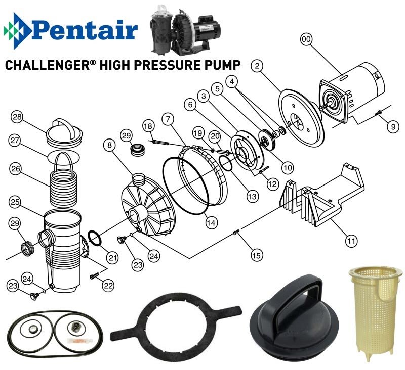 Pentair Challenger High Pressure Pump Parts