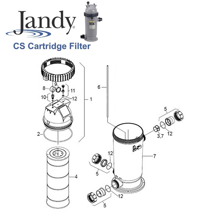 Jandy CS Series Filter Parts