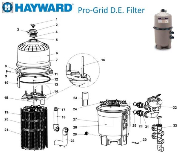 Hayward Pro-Grid DE Parts