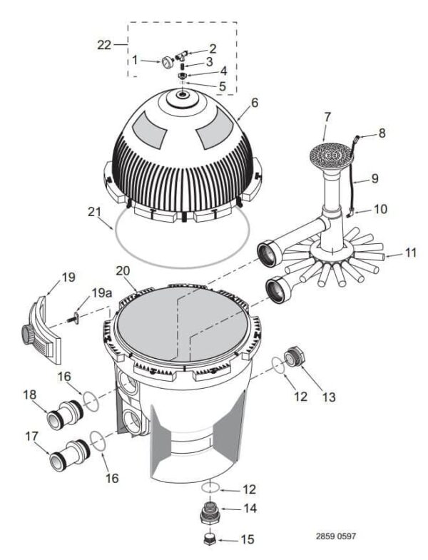 Sta-Rite System 3 Sand Filter Parts for Models S7S50 and S8S70