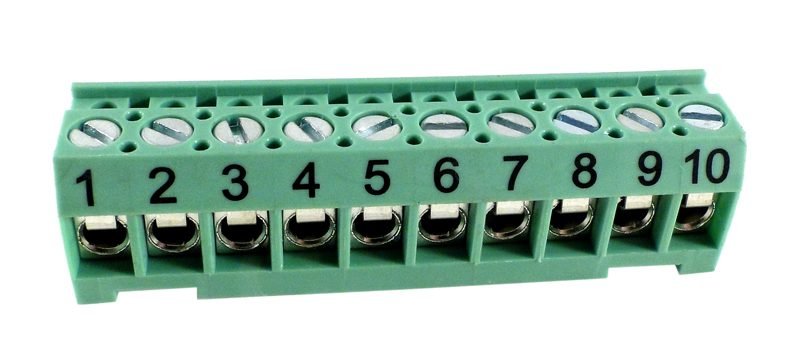 Jandy® AquaLink® RS Terminal Bar, 10-Pin, Green (6610)